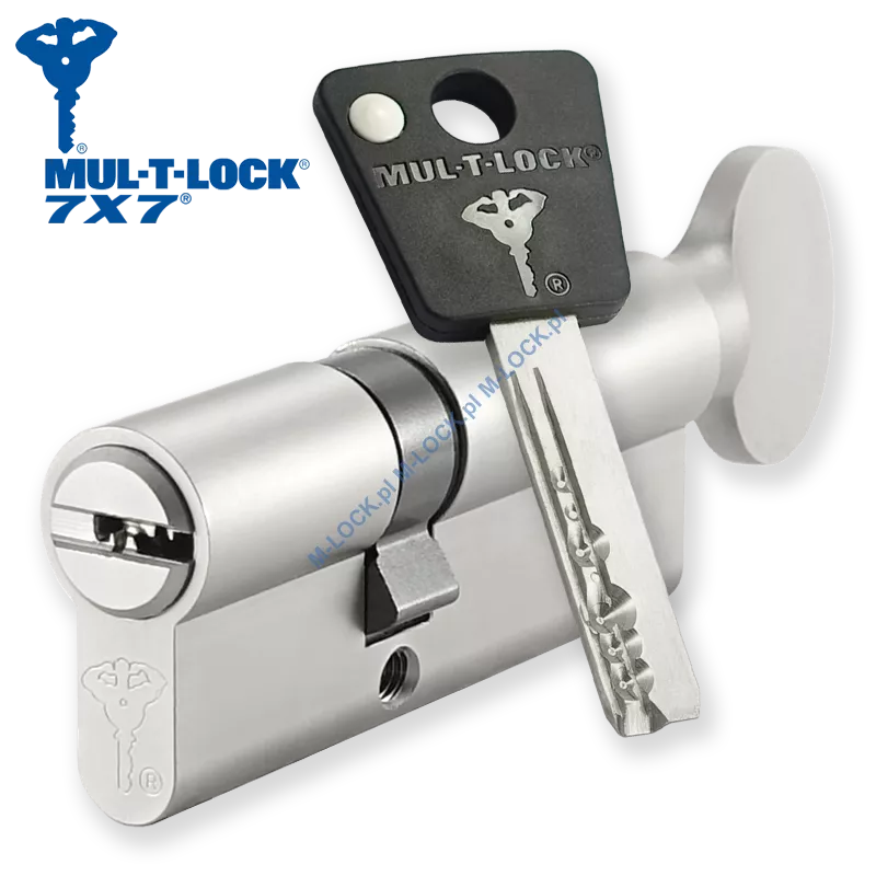MUL-T-LOCK 7X7 30/45G1NN (75 mm), wkładka patentowa z gałką