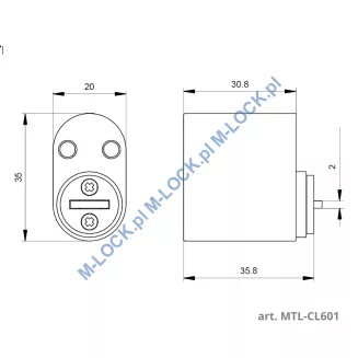 MUL-T-LOCK Classic 601N, cylinder owalny (skandynawski), zewnętrzny - 4