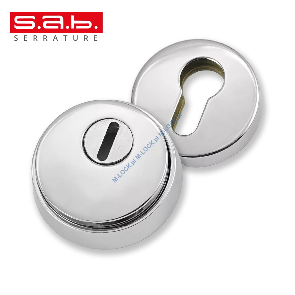 S.A.B. 304-CR, rozeta antywłamaniowa (chrom błyszczący)