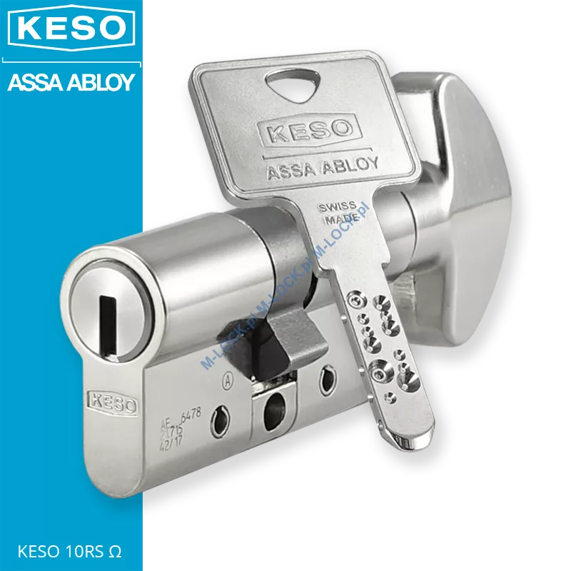 KESO 10RS Omega 30/30G2NN (60 mm), wkładka patentowa z pokrętłem