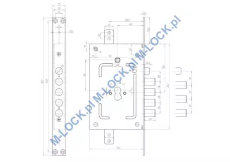CR Serrature 2650PE.28N/80, odpowiednik zamka CR na klucz dwupiórowy - 3