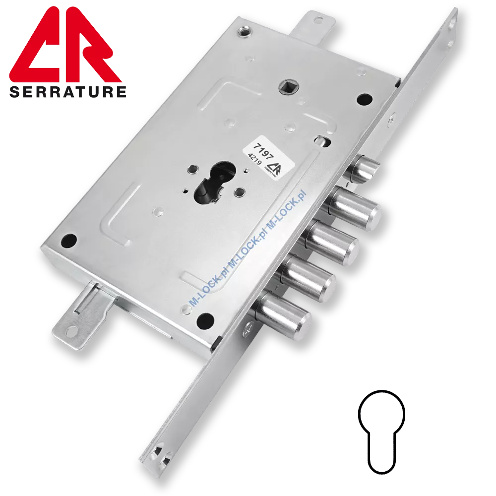 CR Serrature 2650PE.28N/80, odpowiednik zamka CR na klucz dwupiórowy