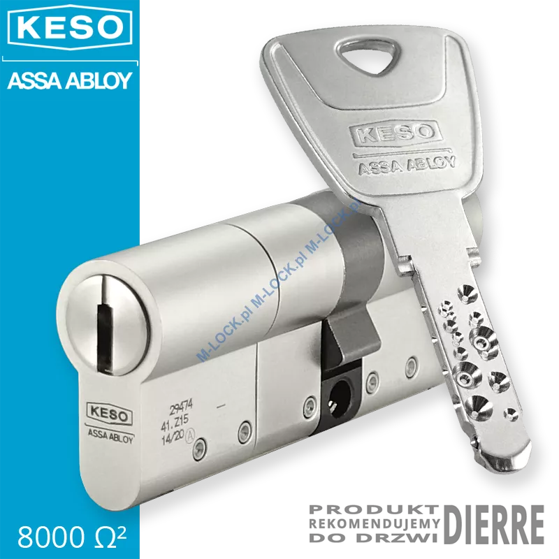 KESO 8000S Omega2 30/45NN (75 mm), wkładka patentowa do drzwi Dierre