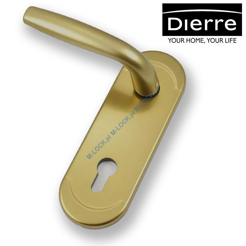Dierre NEW CRETA, Klamka MG, szyld długi na wkładkę (brąz anodowany)