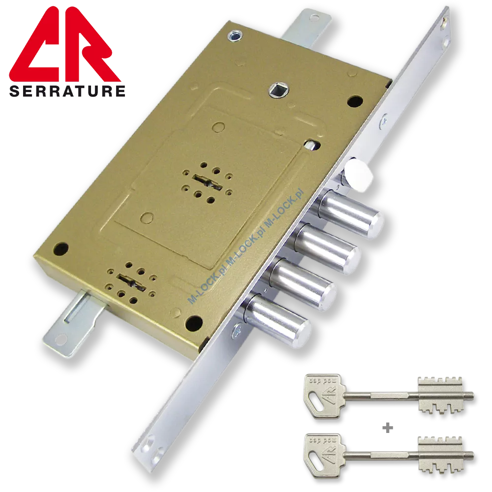 CR Serrature 2751.28N zamek centralny-rozporowy, dwukluczowy