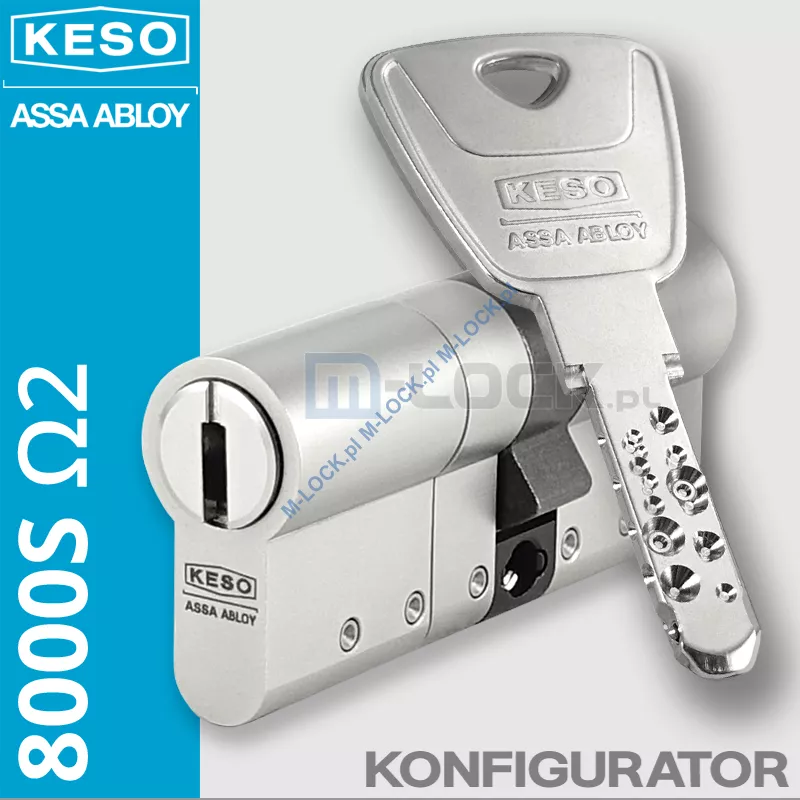 KESO 8000S Omega2 - wkładka patentowa, kolor: nikiel (konfigurator)