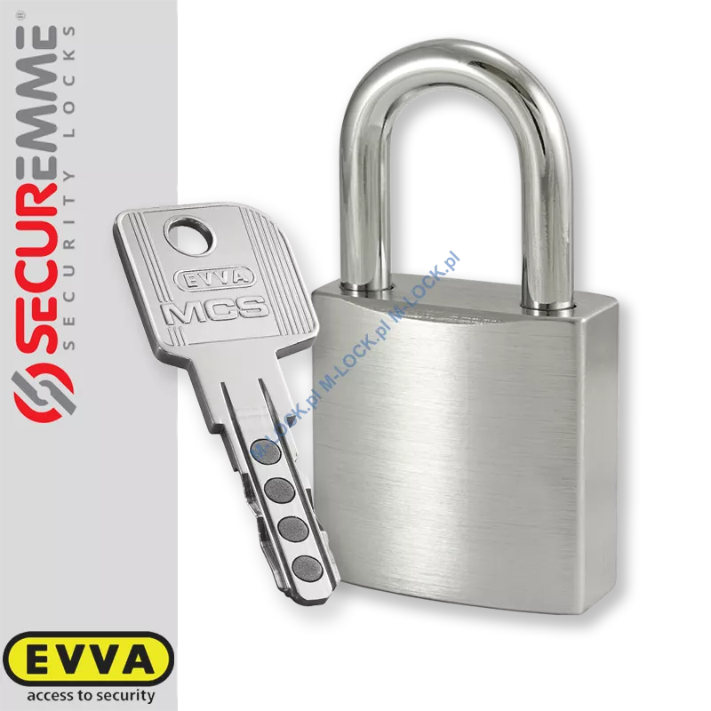 SECUREMME 7550XCS / EVVA MCS, kłódka hartowana
