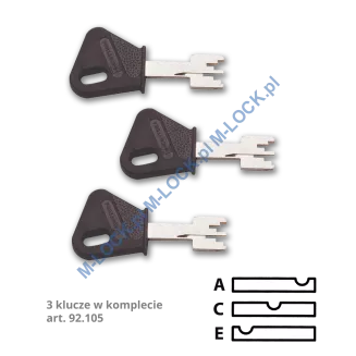 MOTTURA 35.381 zamek rozporowy na klucz typu POMPA - 5