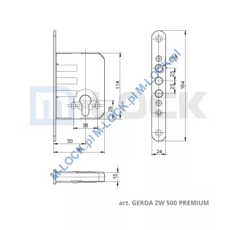 GERDA ZW-500N PREMIUM, zamek dodatkowy-wpuszczany - 4