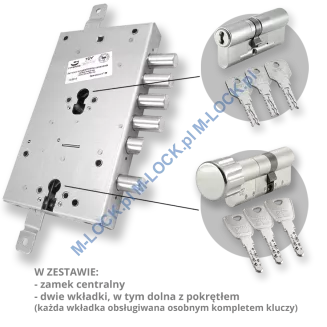 ZESTAW Nr 448A do drzwi Dierre - EVVA 4KS + KESO 8000S (montaż Warszawa) - 4