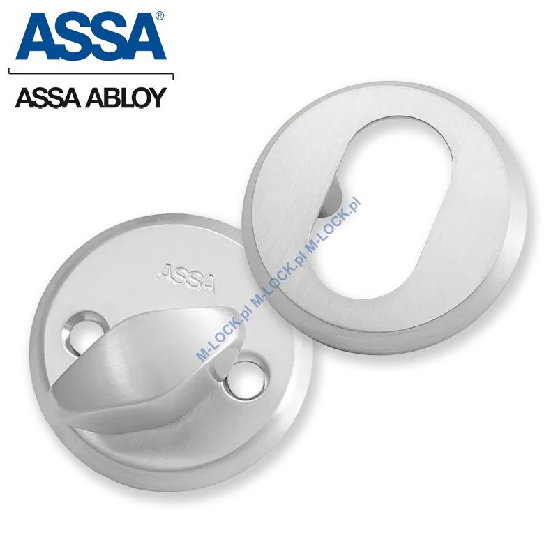 ASSA 256-6CS, komplet szyldów 6 mm (chrom matowy-szczotkowany)