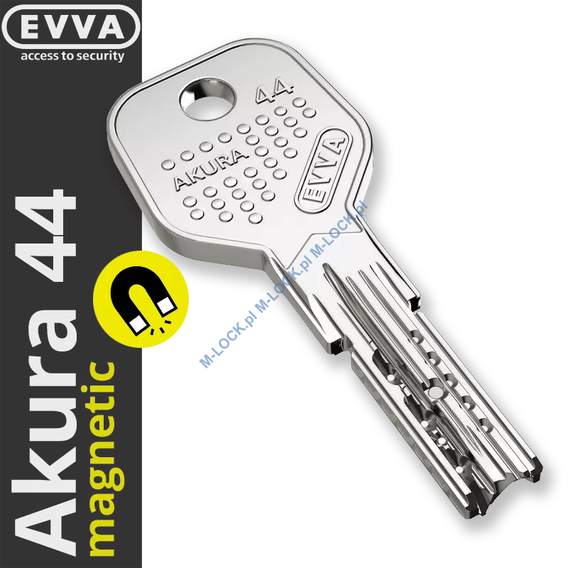 EVVA Akura 44 MAGNETIC, dorobienie klucza do karty (profil 192TB)