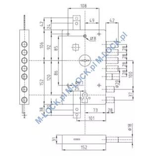 ATRA 197, zamek do drzwi DIERRE ASSO 3 (bez wkładki MIA) - 4