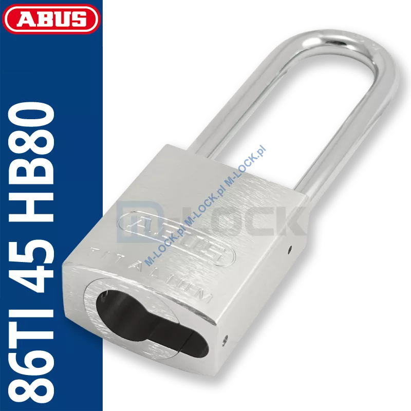 ABUS-86TI-45/HB80 TITALIUM / kłódka bez wkładki