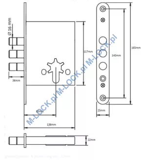 STARK-B, zamek dodatkowy do drzwi LA PORTE - 5