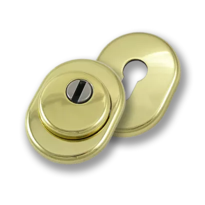 Szyld antywłamaniowy PROTECTOR AF-0138-OLV, mosiądz błyszczący