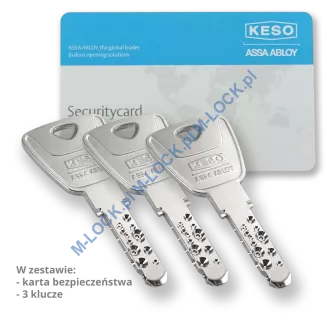 KESO 8000S Omega2 30/40ZN (70 mm), wkładka patentowa do drzwi WITEX Super-Lock - 3