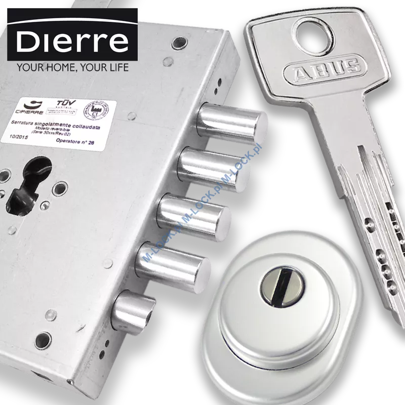 ZESTAW Nr 103A do drzwi Dierre - ABUS D10 PS (montaż Warszawa)