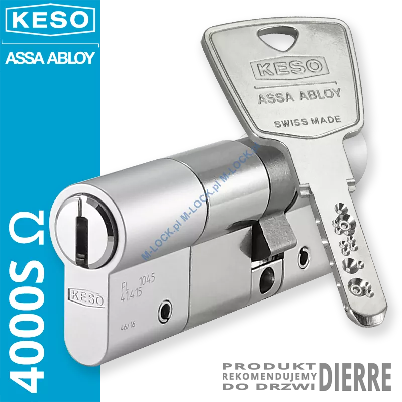 KESO 4000S Omega 30/50NN (80 mm), wkładka patentowa do drzwi Dierre