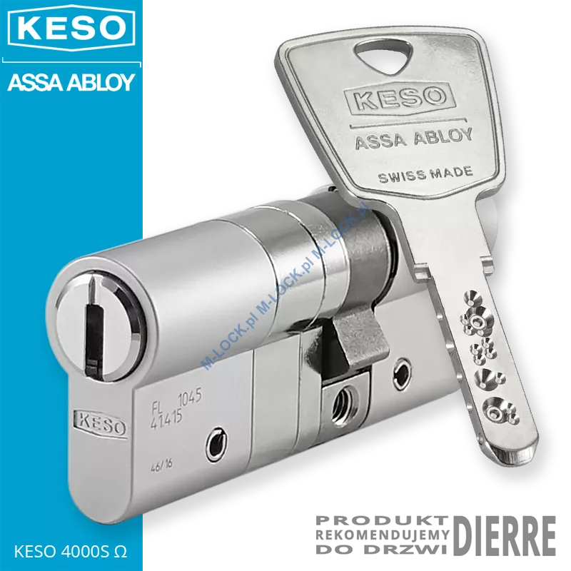 KESO 4000S Omega 30/45NN (75 mm), wkładka patentowa do drzwi Dierre