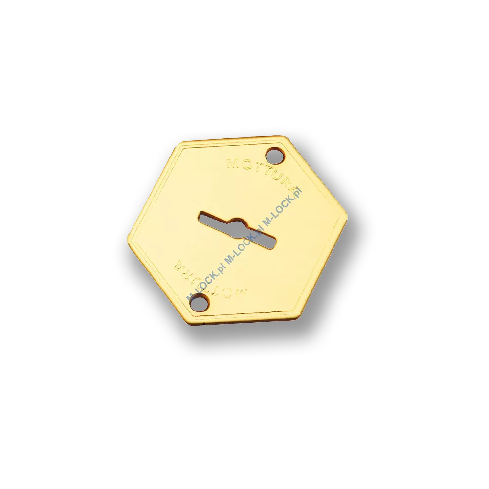 Szyld kluczowy MOTTURA 95.215OLV, mosiądz błyszczący