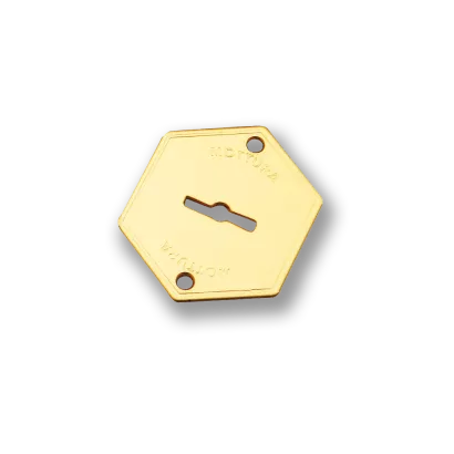 Szyld kluczowy MOTTURA 95.215OLV, mosiądz błyszczący