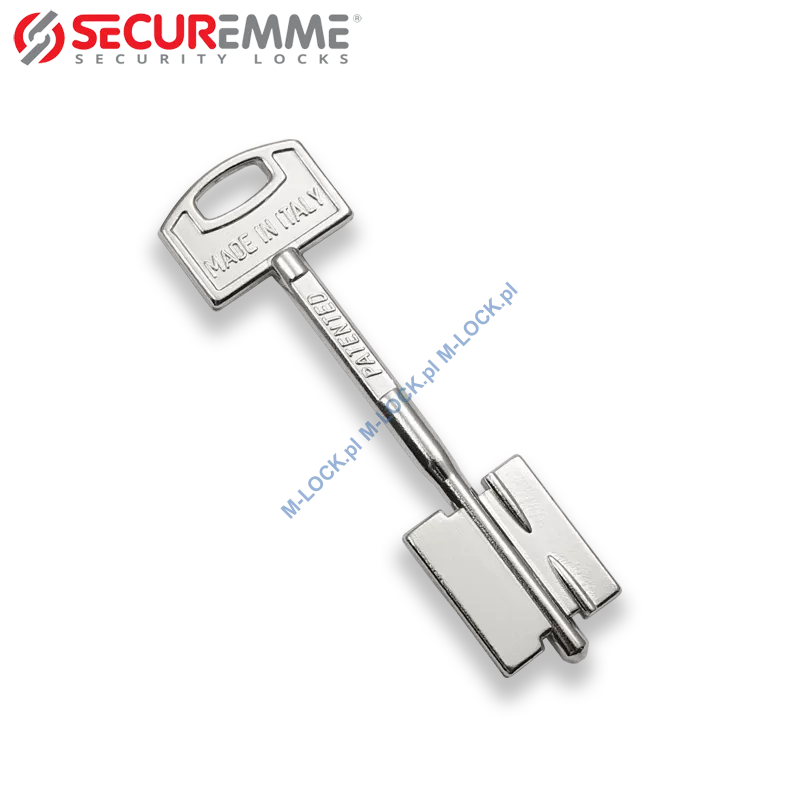 SECUREMME Securmap-patent (40 mm), klucz surowy-dwupiórowy