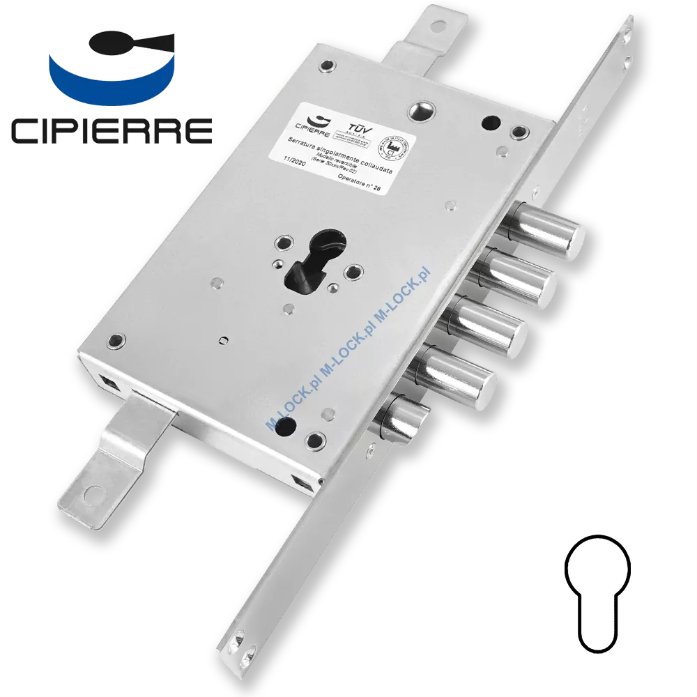 CIPIERRE 501.28N.4 zamek centralny-rozporowy na wkładkę
