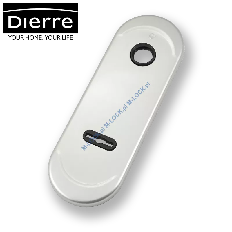 Dierre NEW CRETA, szyld zewnętrzny na klucz dwupiórowy, (chrom matowy)