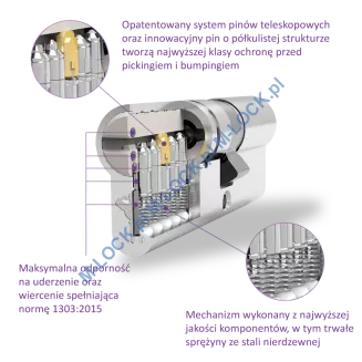 MUL-T-LOCK MTL 400 / Classic PRO 40/45NN (85 mm), wkładka patentowa - 8