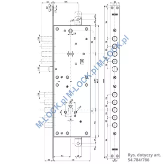 MOTTURA 54.784 zamek centralny-rozporowy, dwusystemowy (zależny) - 3