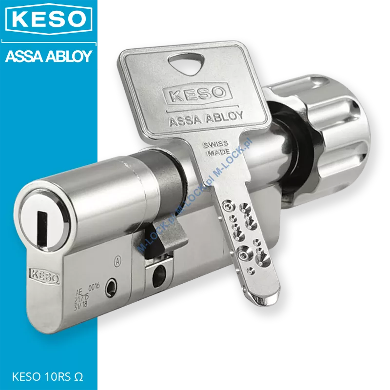 KESO 10RS Omega 35/50G1NN (85 mm), wkładka patentowa z gałką