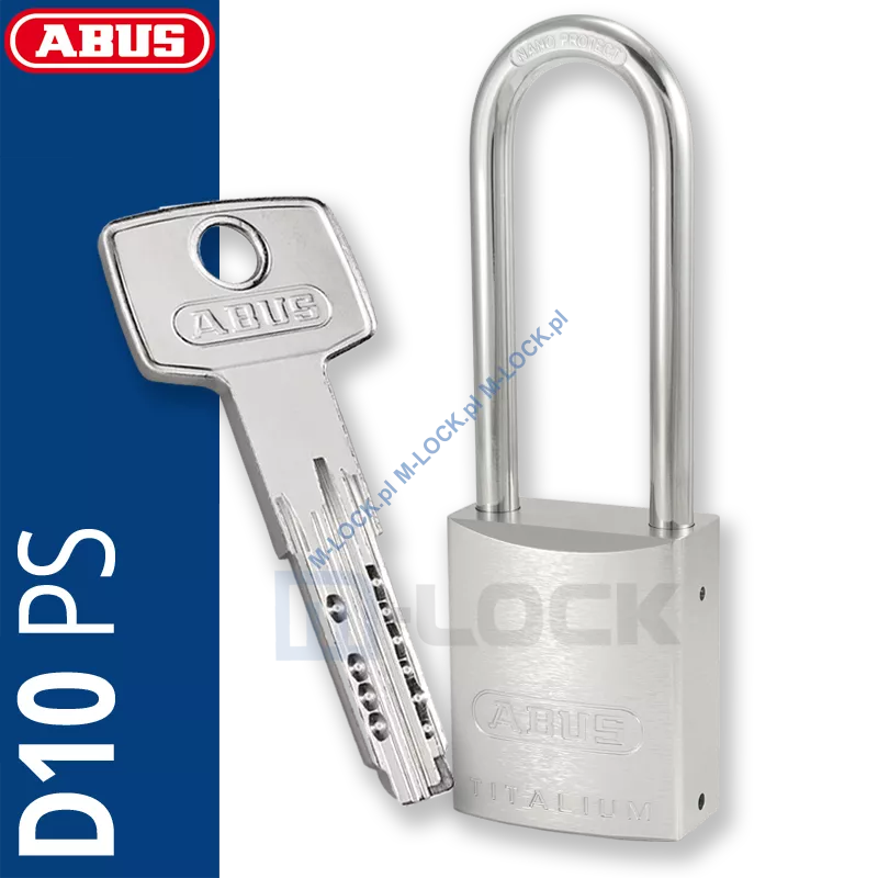 ABUS-86TI-45/HB80 TITALIUM / kłódka z wkładką ABUS D10PS