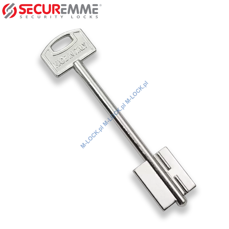 SECUREMME 60 mm, klucz surowy-dwupiórowy