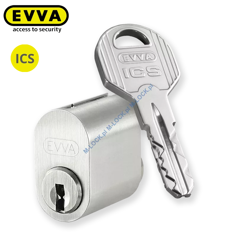 EVVA ICS 601N, cylinder owalny (skandynawski), zewnętrzny