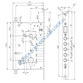 ROM-8 Z5-A, zamek do drzwi JUWENT, JAKRA - 4
