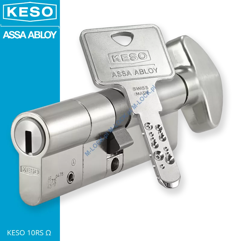 KESO 10RS Omega 45/45G2NN (90 mm), wkładka patentowa z pokrętłem