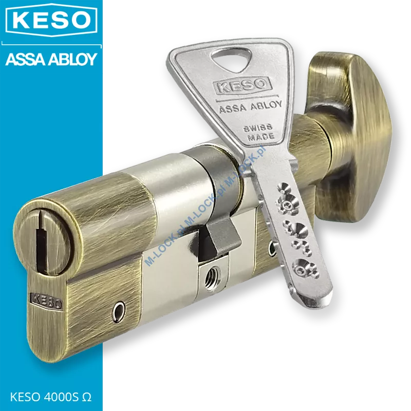KESO 4000S Omega A.505 50/40G2NOG (90 mm), wkładka patentowa z pokrętłem