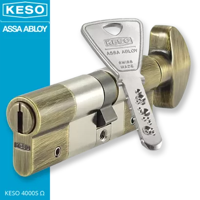 KESO 4000S Omega A.505 50/40G2NOG (90 mm), wkładka patentowa z pokrętłem