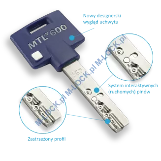 MUL-T-LOCK MTL 600 Modular / Interactive+ 33/58NN (91 mm), wkładka patentowa - 7