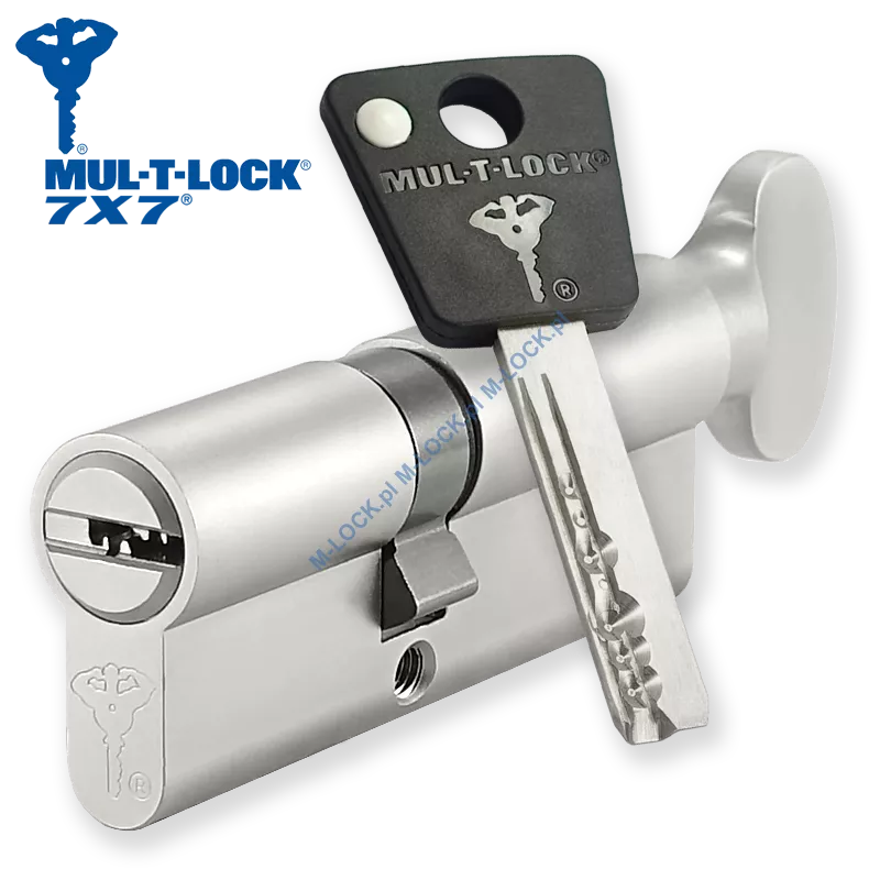 MUL-T-LOCK 7X7 35/45G1NN (80 mm), wkładka patentowa z gałką