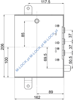 MOTTURA 89.8571GRLD/S zamek centralny-rozporowy do drzwi GARDESA - 4