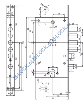 CR Serrature DUAL-51 zamek centralny-rozporowy, dwusystemowy - 4