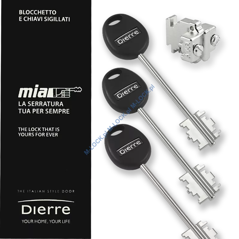 MIA M119-3 design, wkładka do drzwi DIERRE (3 klucze 125 mm)