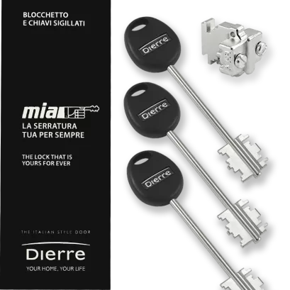 MIA M119-3 design, wkładka do drzwi DIERRE (3 klucze 125 mm)
