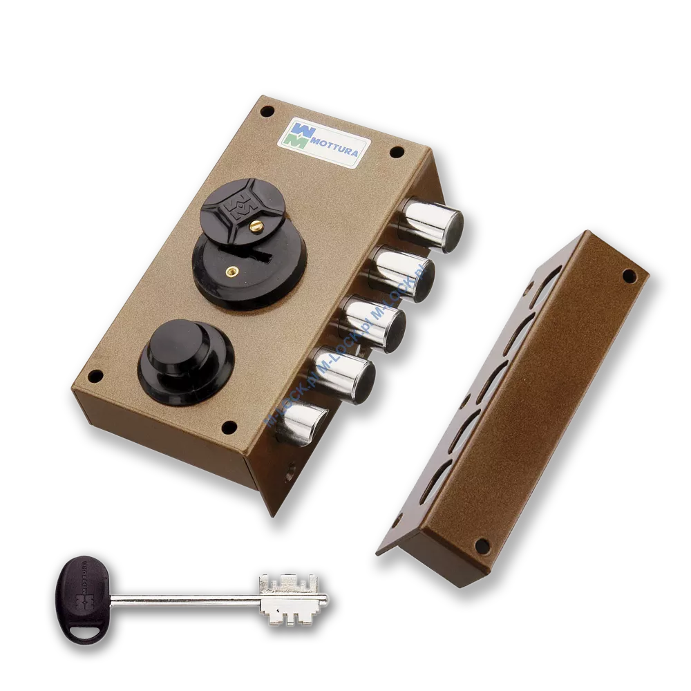 MOTTURA 20.517 zamek na klucz dwupiórowy z zatrzaskiem