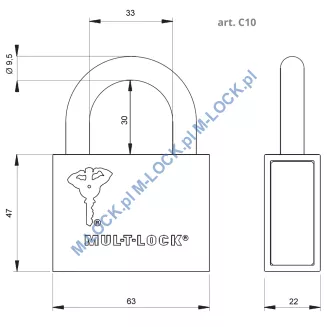 MUL-T-LOCK Interactive C10, kłódka hartowana - 7