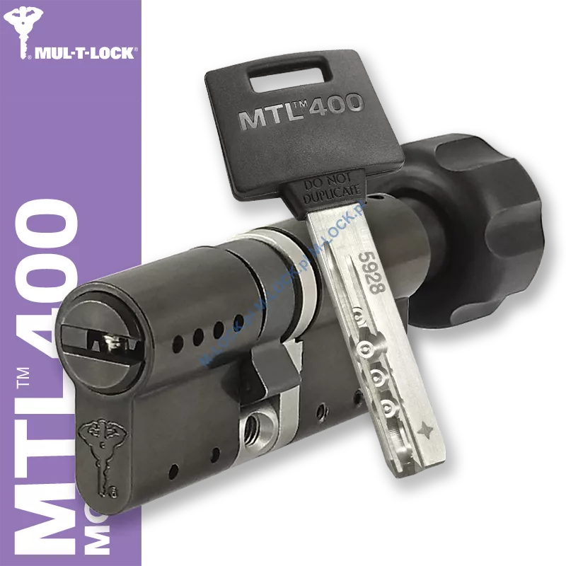 MUL-T-LOCK MTL 400 Modular / Classic PRO 31/40G3NB (71 mm), wkładka patentowa z pokrętłem - black nickel