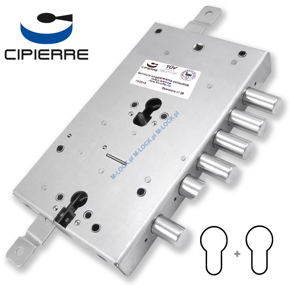 CIPIERRE 702.28N-1 zamek centralny-rozporowy do drzwi DIERRE