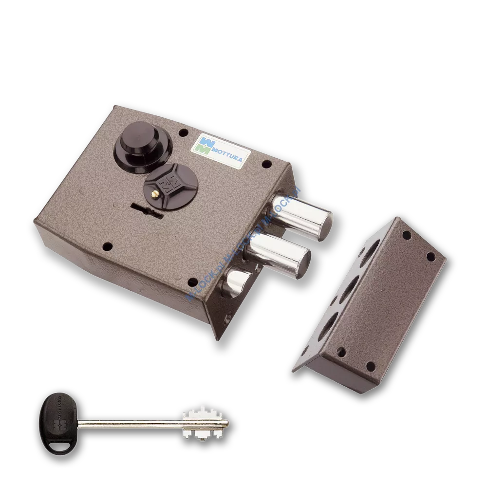 MOTTURA 20.511 zamek na klucz dwupiórowy z zatrzaskiem